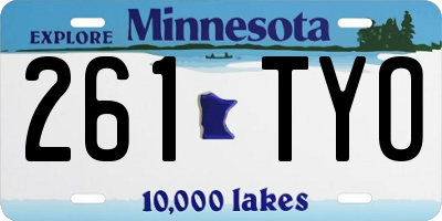 MN license plate 261TYO