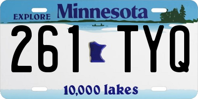 MN license plate 261TYQ