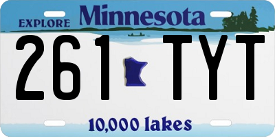 MN license plate 261TYT