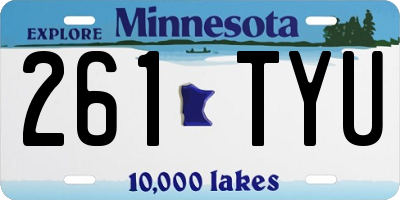 MN license plate 261TYU
