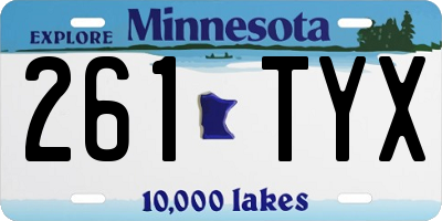 MN license plate 261TYX
