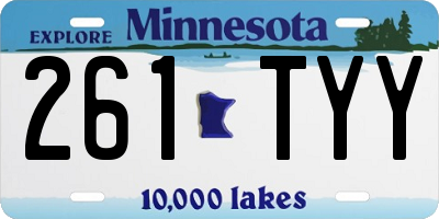 MN license plate 261TYY