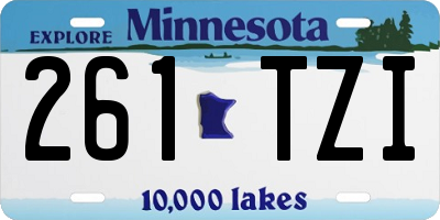 MN license plate 261TZI
