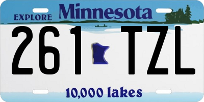 MN license plate 261TZL
