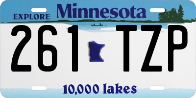 MN license plate 261TZP