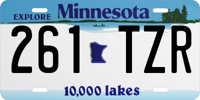 MN license plate 261TZR