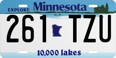 MN license plate 261TZU
