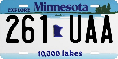 MN license plate 261UAA