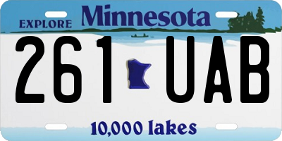 MN license plate 261UAB