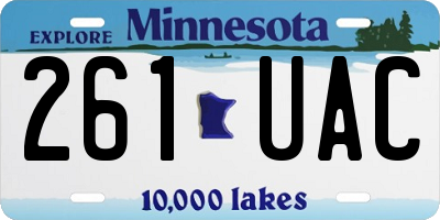 MN license plate 261UAC