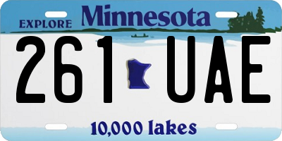 MN license plate 261UAE