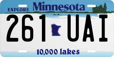 MN license plate 261UAI