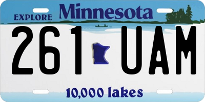 MN license plate 261UAM