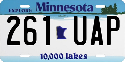 MN license plate 261UAP