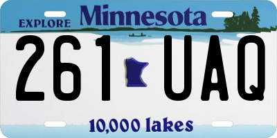 MN license plate 261UAQ