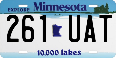 MN license plate 261UAT