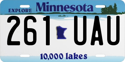 MN license plate 261UAU