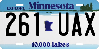 MN license plate 261UAX