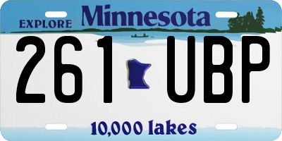 MN license plate 261UBP