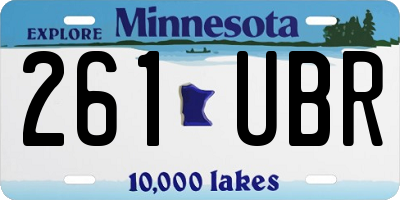 MN license plate 261UBR