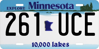MN license plate 261UCE