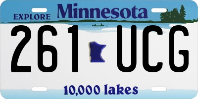 MN license plate 261UCG