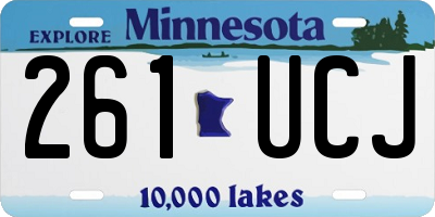 MN license plate 261UCJ