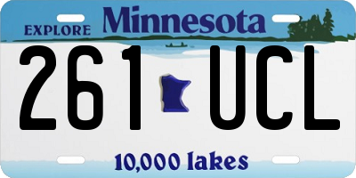 MN license plate 261UCL