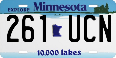 MN license plate 261UCN