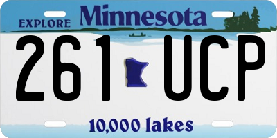 MN license plate 261UCP