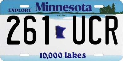 MN license plate 261UCR