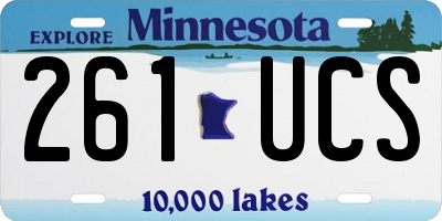 MN license plate 261UCS