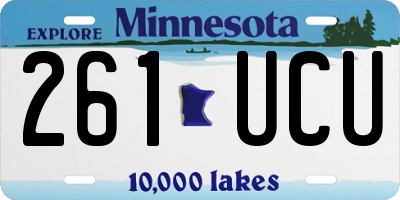 MN license plate 261UCU