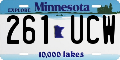 MN license plate 261UCW