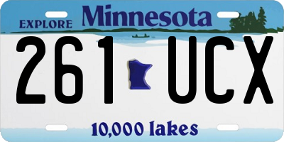 MN license plate 261UCX