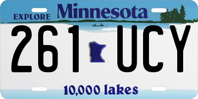 MN license plate 261UCY