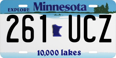 MN license plate 261UCZ