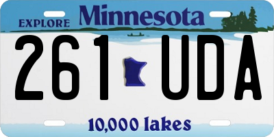 MN license plate 261UDA