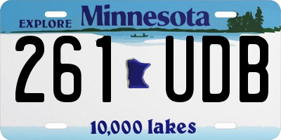 MN license plate 261UDB