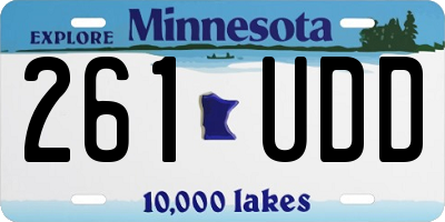 MN license plate 261UDD