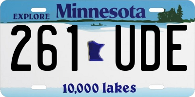 MN license plate 261UDE