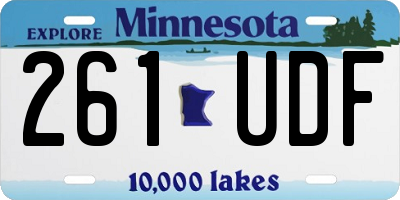 MN license plate 261UDF