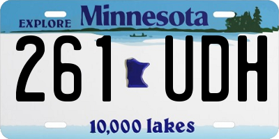 MN license plate 261UDH