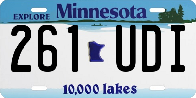 MN license plate 261UDI