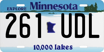 MN license plate 261UDL