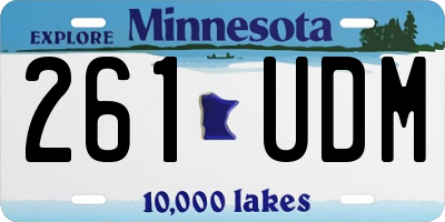 MN license plate 261UDM