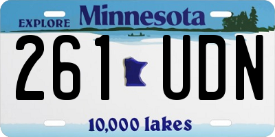 MN license plate 261UDN