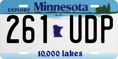 MN license plate 261UDP