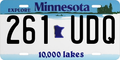 MN license plate 261UDQ