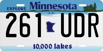 MN license plate 261UDR